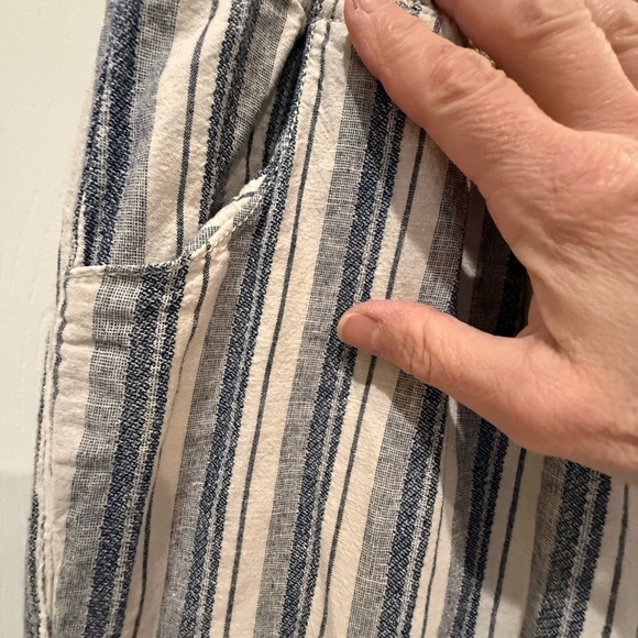 Kiss of Joy Striped Blue and White Pants L - Picture 2 of 6